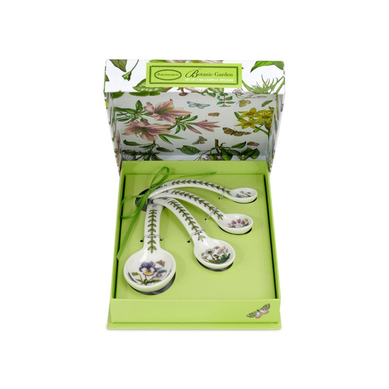 Portmeirion Botanic Garden Porcelain Measuring Cups Set Of 4 - Floral Motif, Dishwasher & Microwave Safe