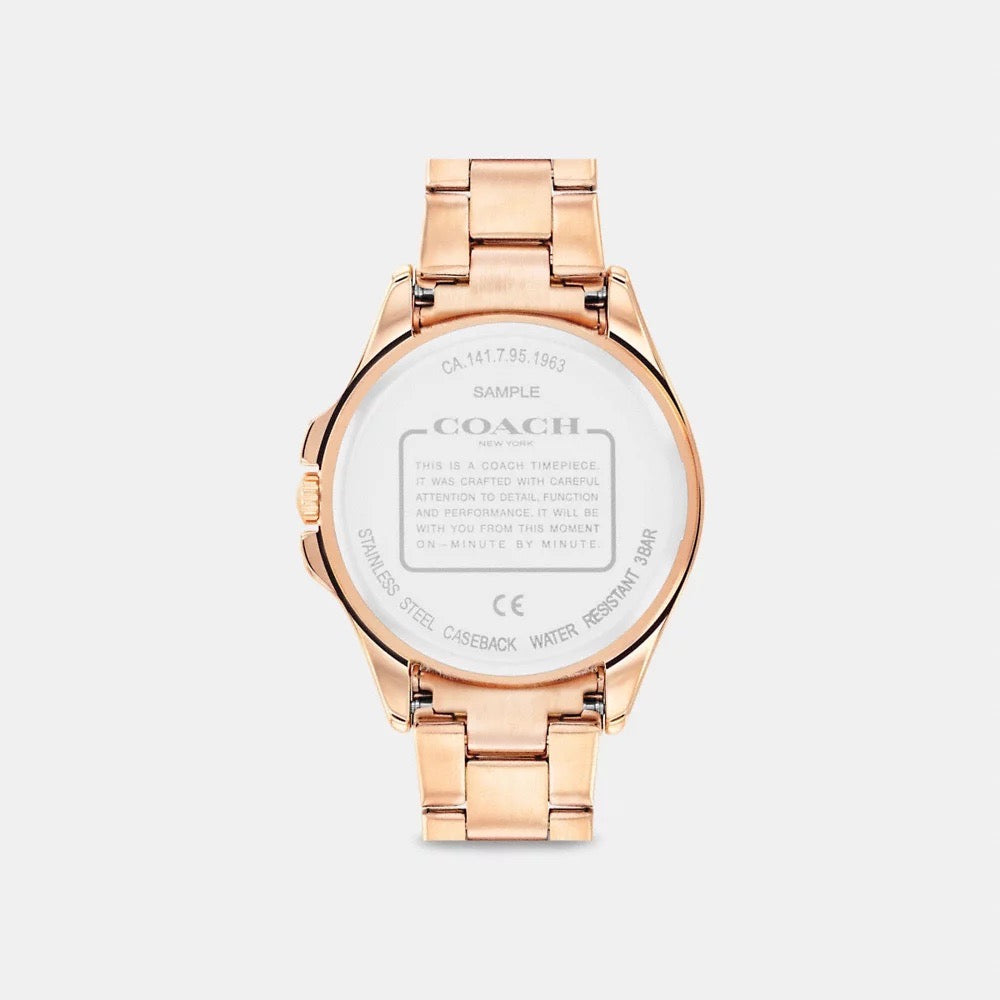 [READY STOCK MY] COACH Libby Watch, 37 Mm in Rosegold (C3628 B7M  WMN)