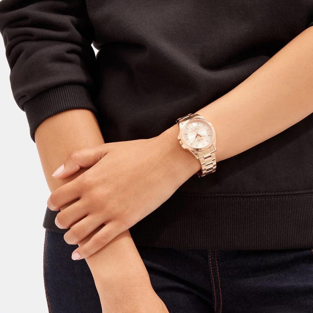 [READY STOCK MY] COACH Libby Watch, 37 Mm in Rosegold (C3628 B7M  WMN)