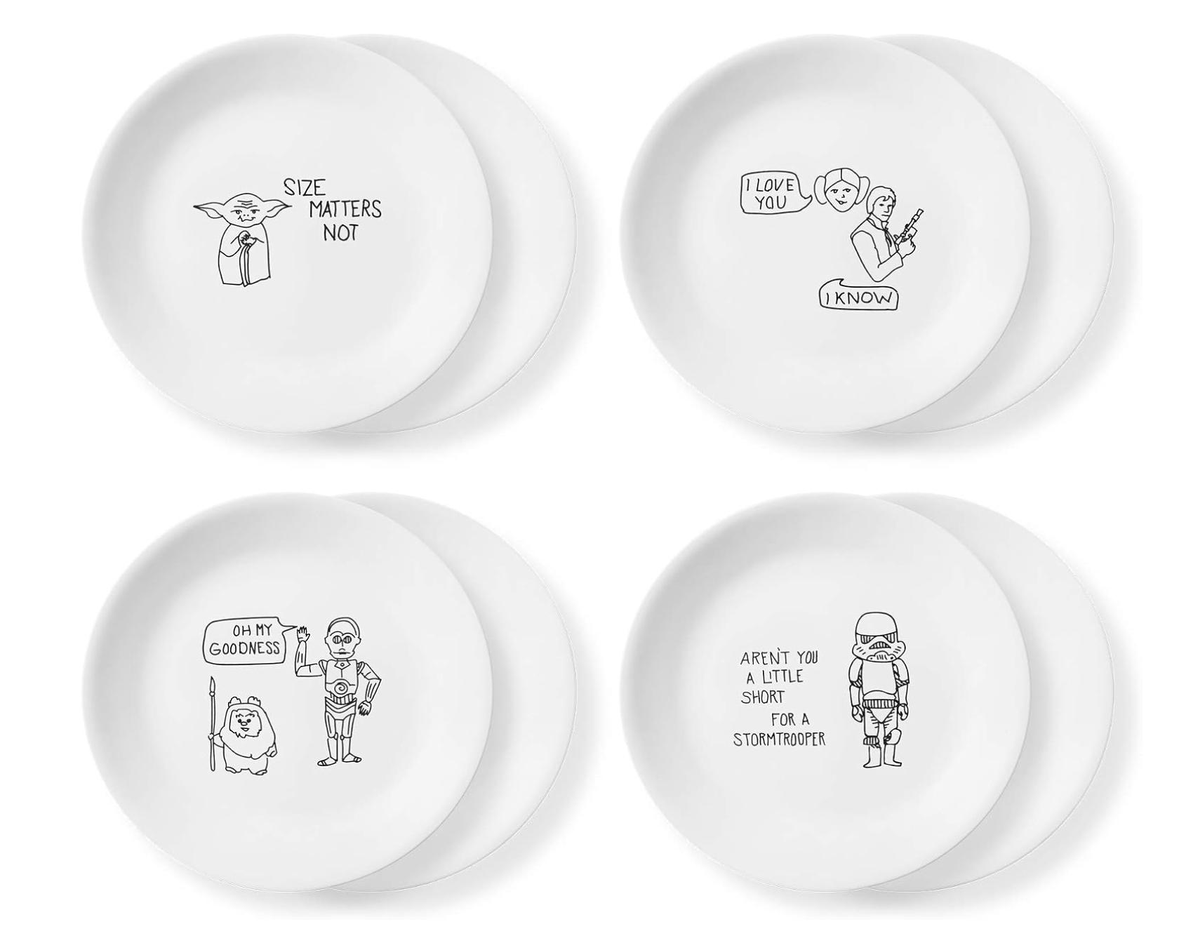 ULS SEA [READY STOCK] CORELLE LUNCH PLATE SET OF 8 PIECE
