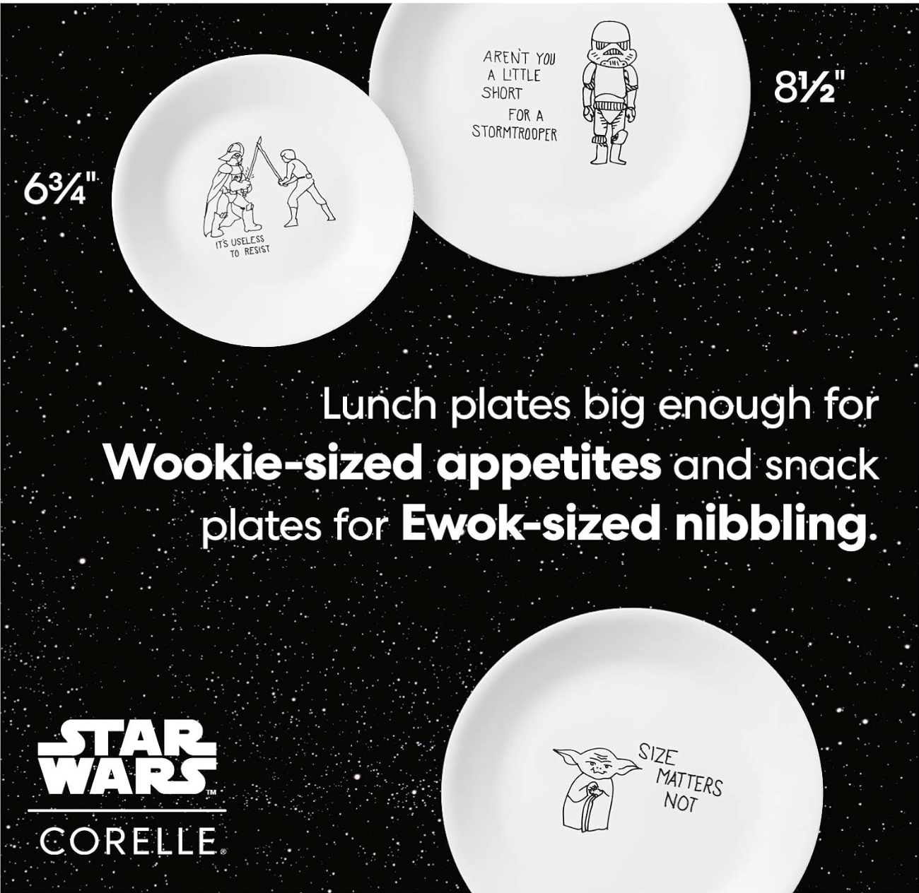 ULS SEA [READY STOCK] CORELLE LUNCH PLATE SET OF 8 PIECE