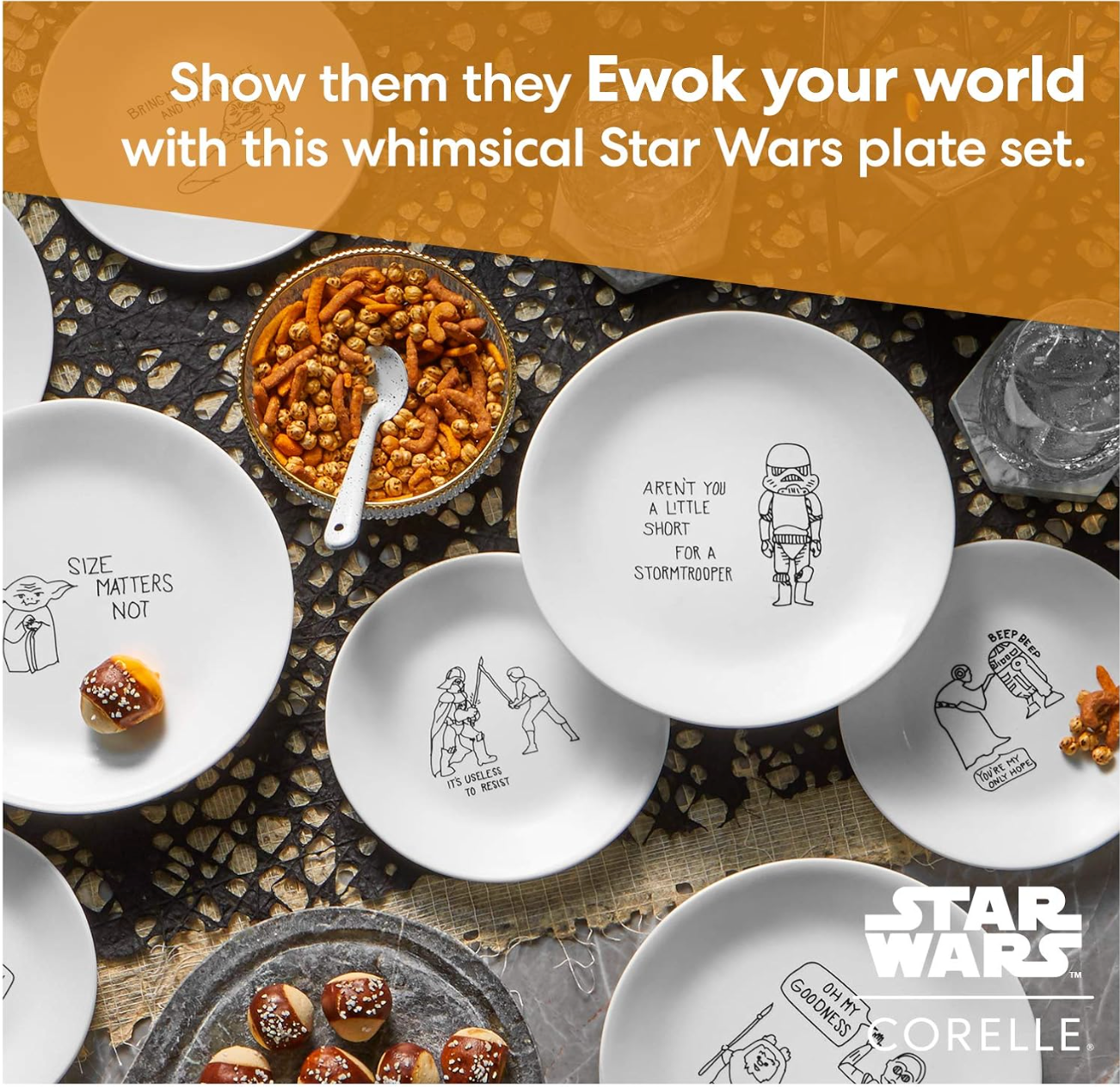 ULS SEA [READY STOCK] CORELLE LUNCH PLATE SET OF 8 PIECE