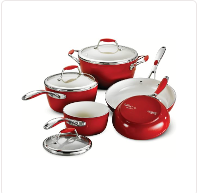 Tramontina Ceramica 8-Piece Red Cookware Set