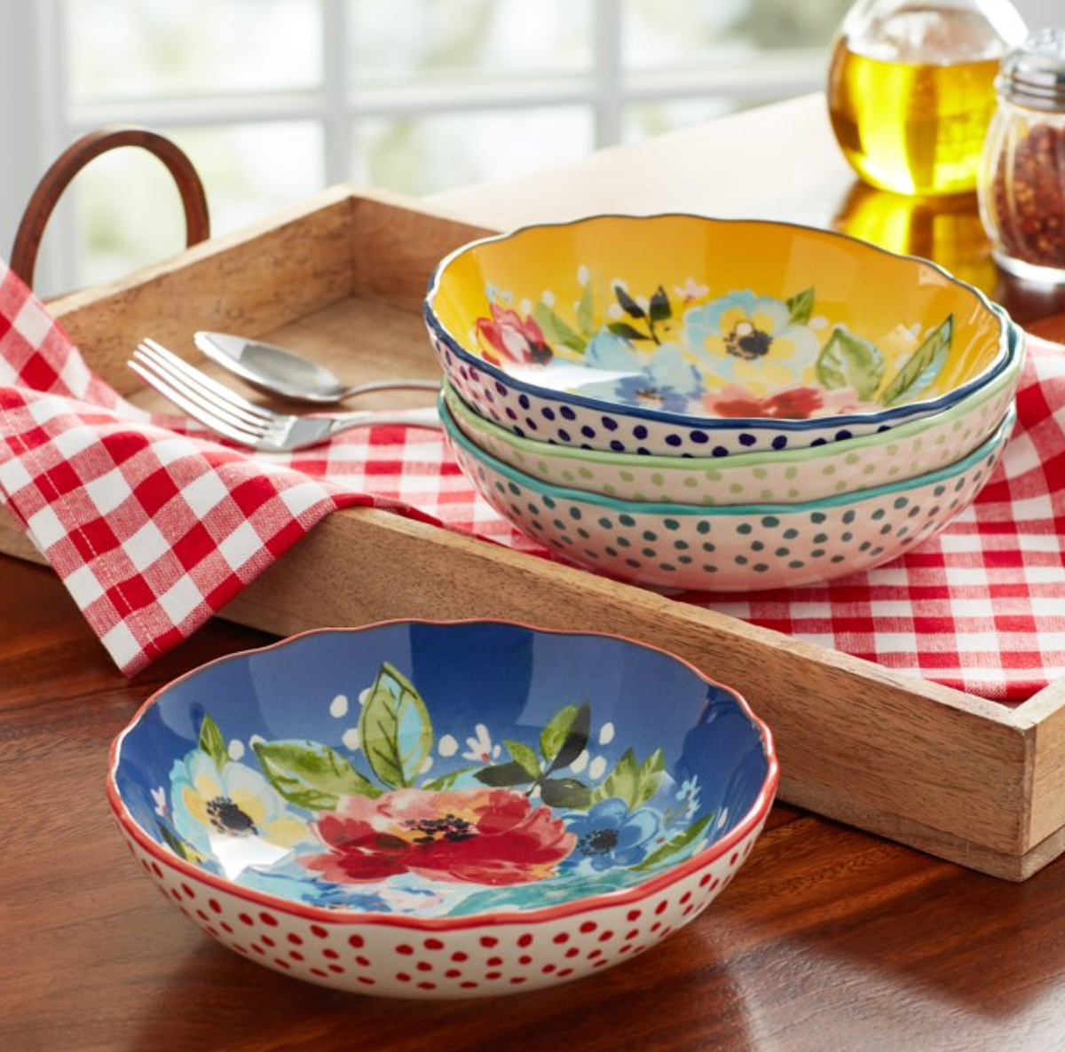 The Pioneer Woman Melody 4-Piece Pasta Bowl Set