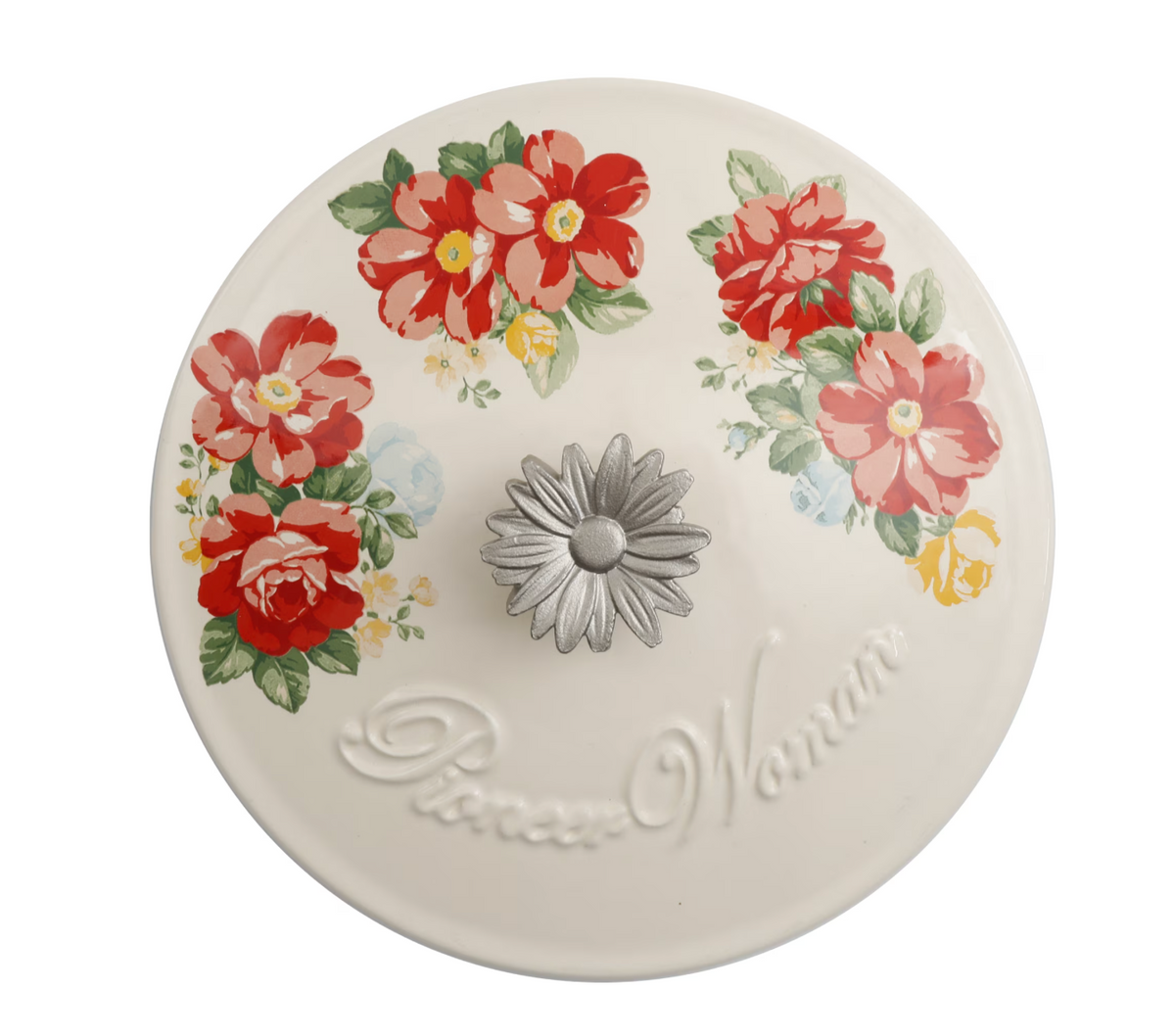 The Pioneer Woman Vintage Floral Enameled Cast-Iron 5-Quart Dutch Oven