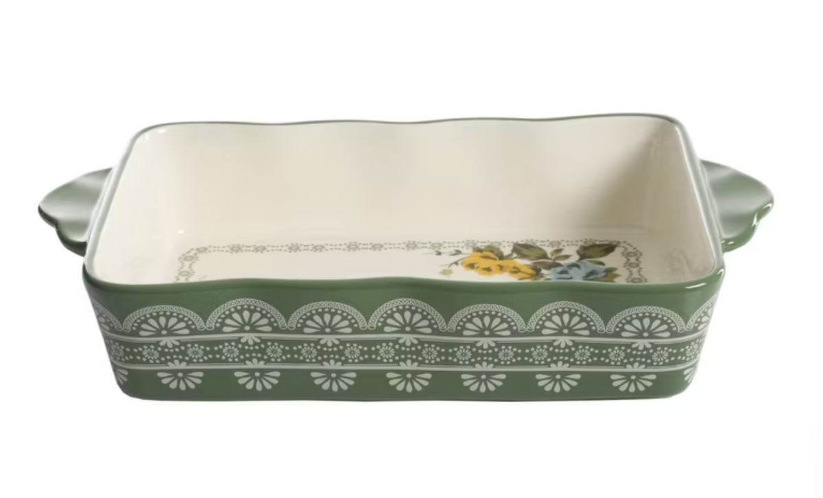 The Pioneer Woman Rose Shadow 2-Piece Ceramic Baker Set – 3.6Qt & 2.3Qt