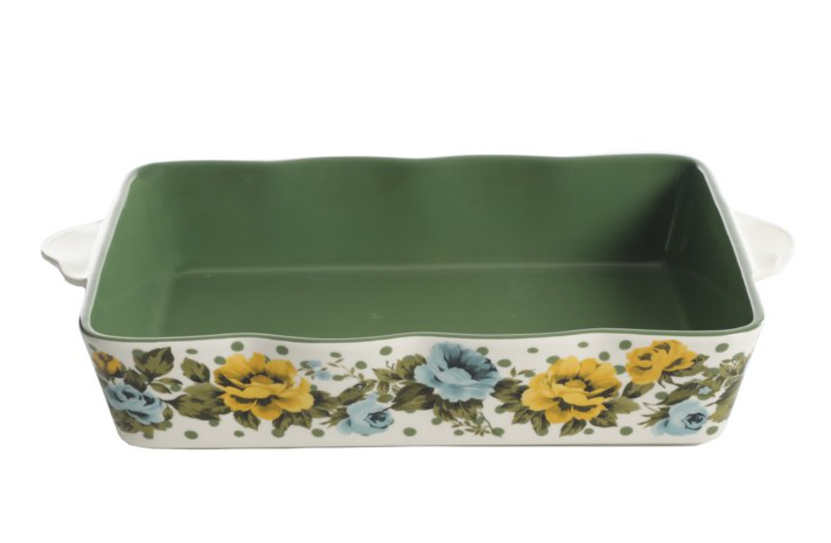The Pioneer Woman Rose Shadow 2-Piece Ceramic Baker Set – 3.6Qt & 2.3Qt