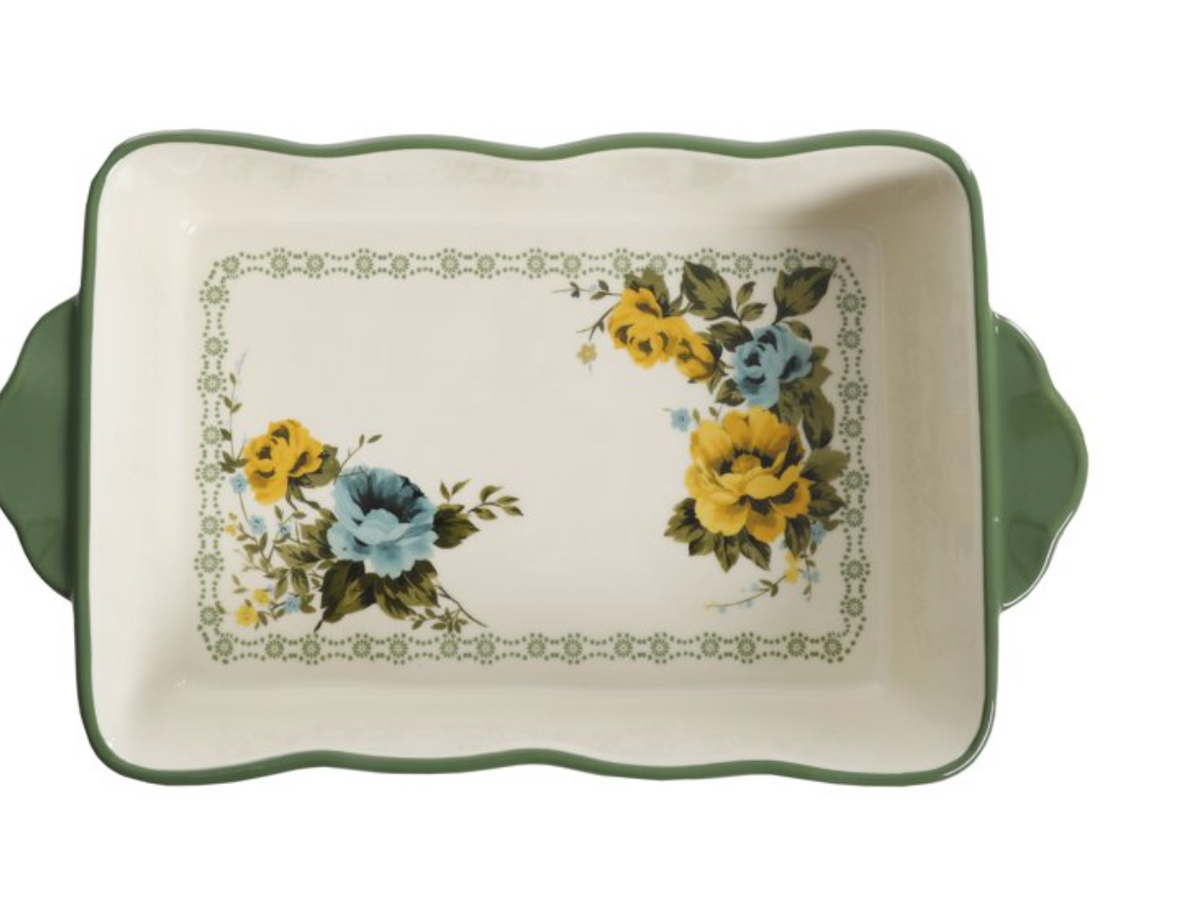 The Pioneer Woman Rose Shadow 2-Piece Ceramic Baker Set – 3.6Qt & 2.3Qt