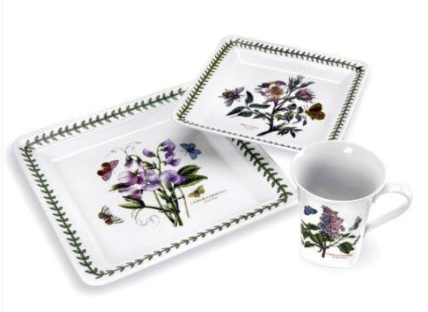 Portmeirion Botanic Garden 12-Piece Square Dinnerware Set | Service for 4