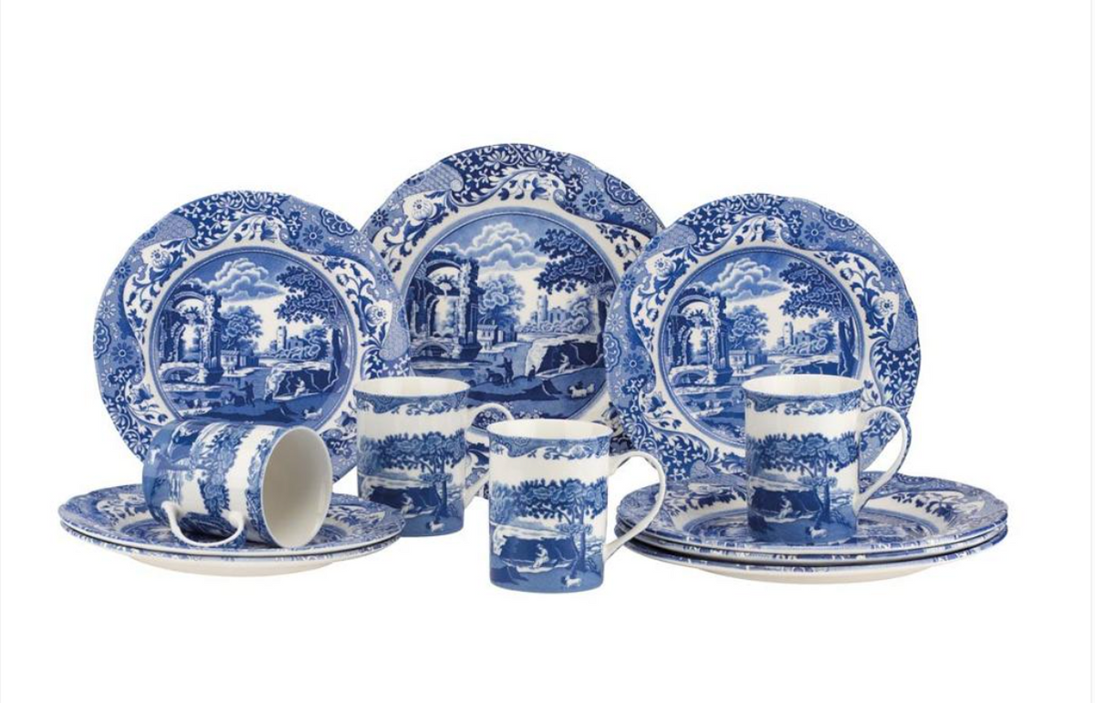 Spode Blue Italian 12-Piece Dinnerware Set