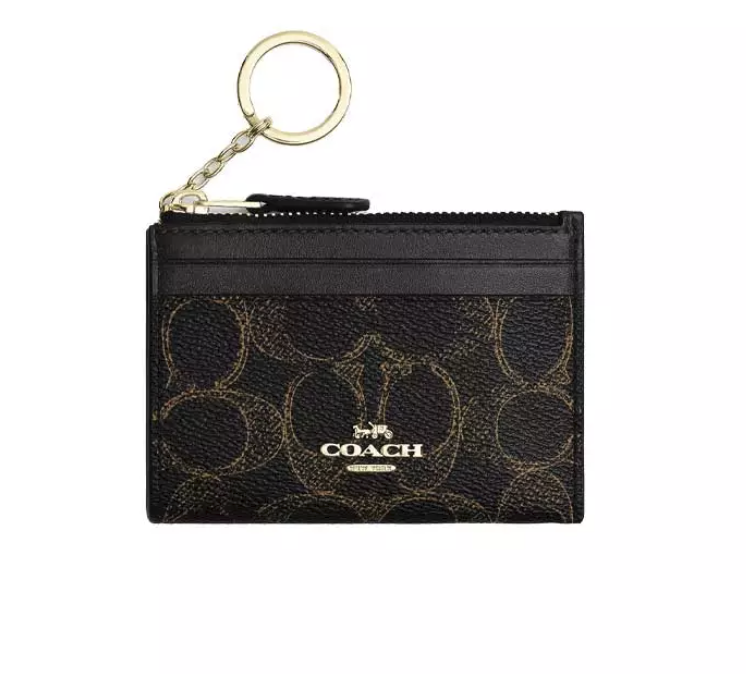 [AUCTION] Coach Mini Skinny ID Case in Loved Signature Canvas – Brown (CEI20)