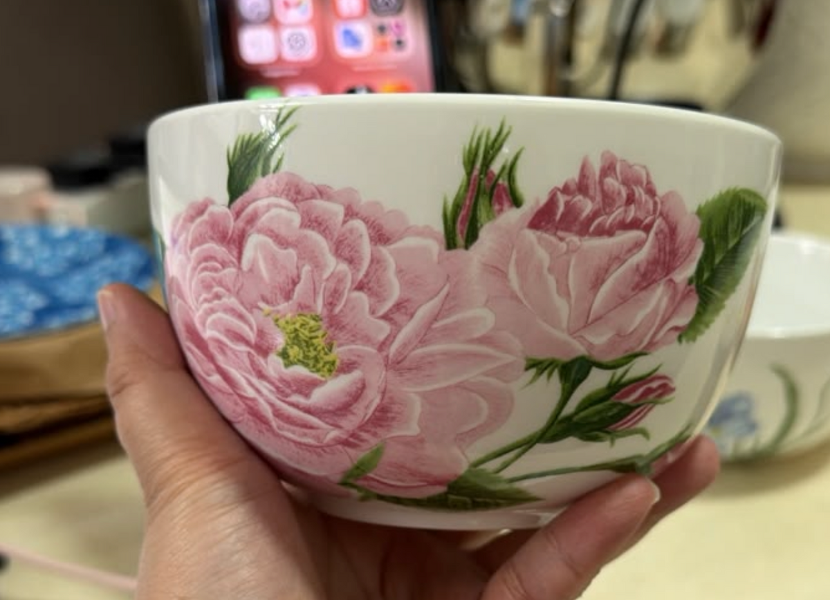ULS SEA [READY STOCK] Martha Stewart Floral Porcelain Bowl Set – 4 Pieces