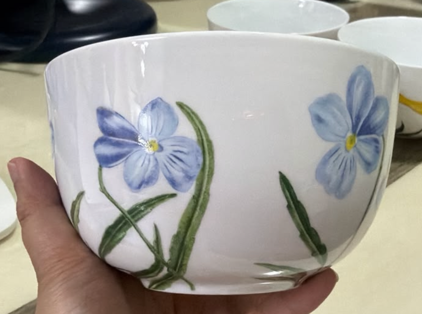 ULS SEA [READY STOCK] Martha Stewart Floral Porcelain Bowl Set – 4 Pieces