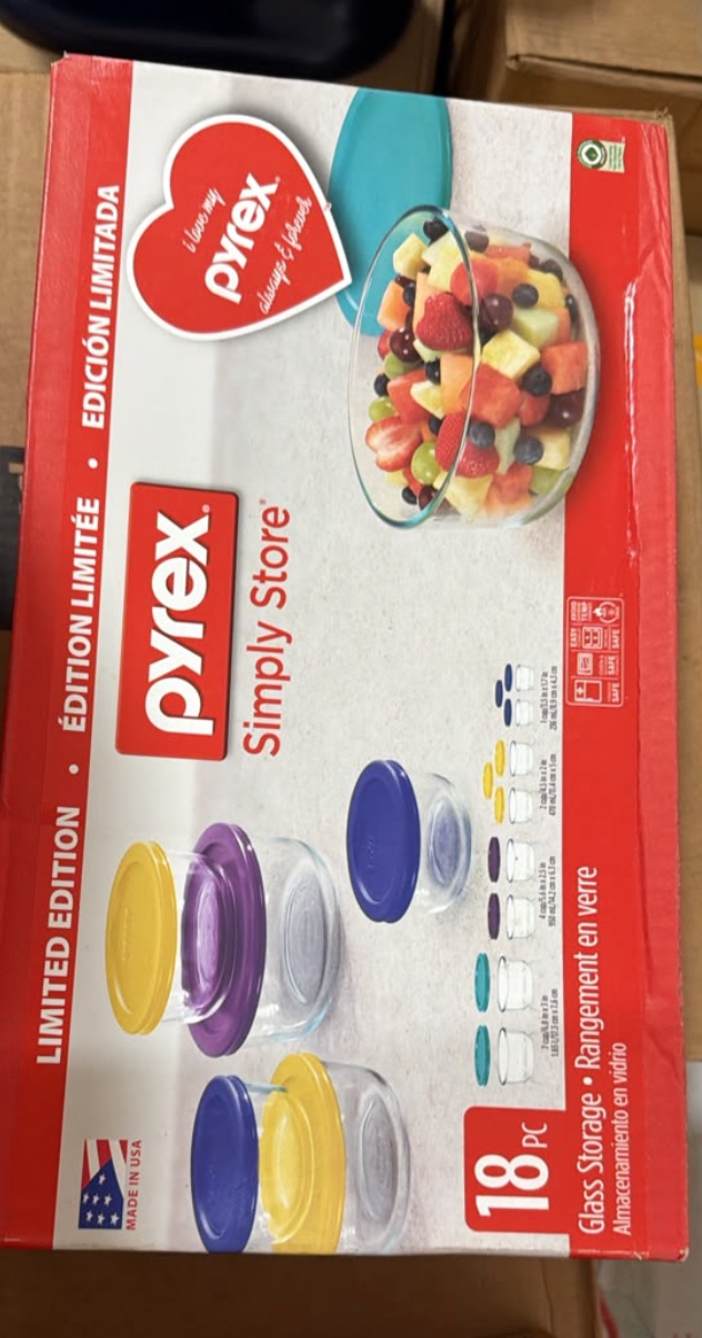 Pyrex Simply Store Limited Edition 18-Piece Round Glass Food Storage Set