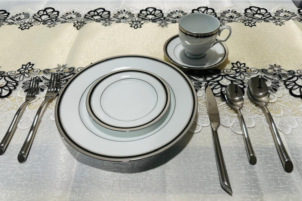 Noritake Austin Platinum 50-Piece Dinnerware Set – Service for 8