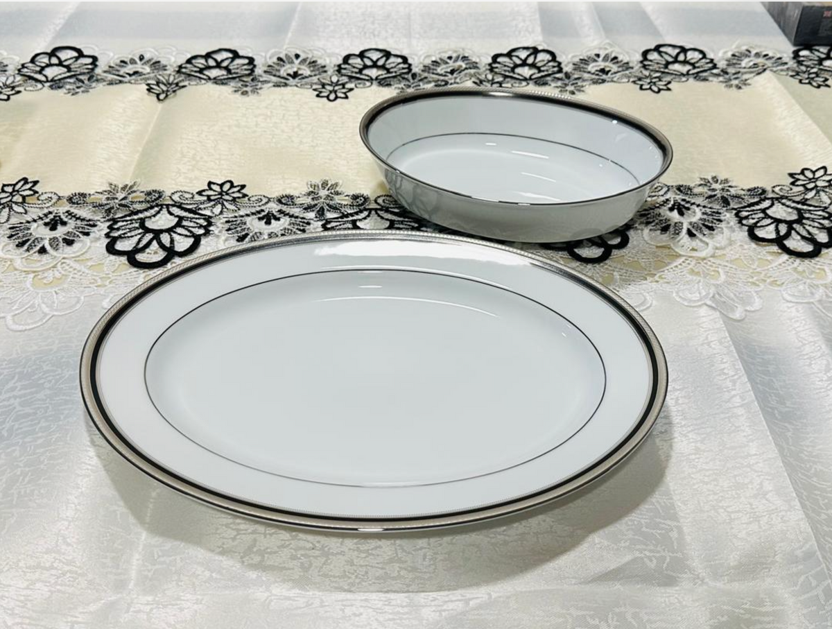 Noritake Austin Platinum 50-Piece Dinnerware Set – Service for 8
