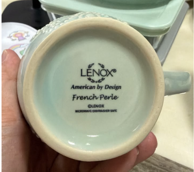 Lenox French Perle Ice Blue Stoneware Mugs – 3 Pieces