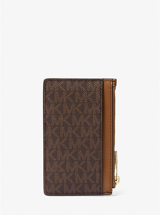 Michael Kors Jet Set Travel Medium TZ Card Case in Signature Brown (35F2GTVD2B)