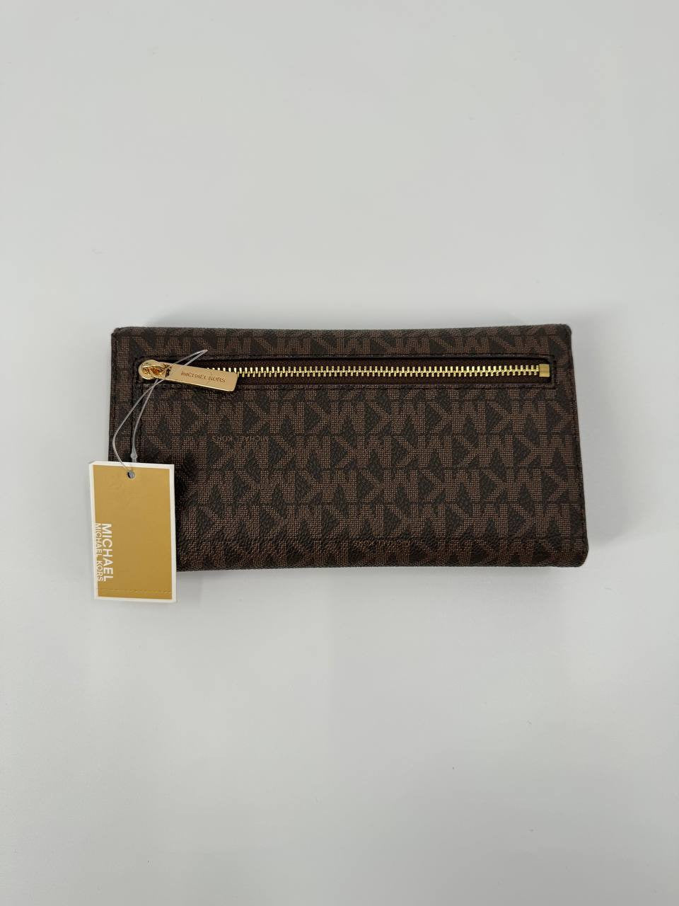 Michael Kors Bag Malaysia Michael Kors Jet Set Travel Large Trifold Wallet in Signature Brown 35F8GTVF3B