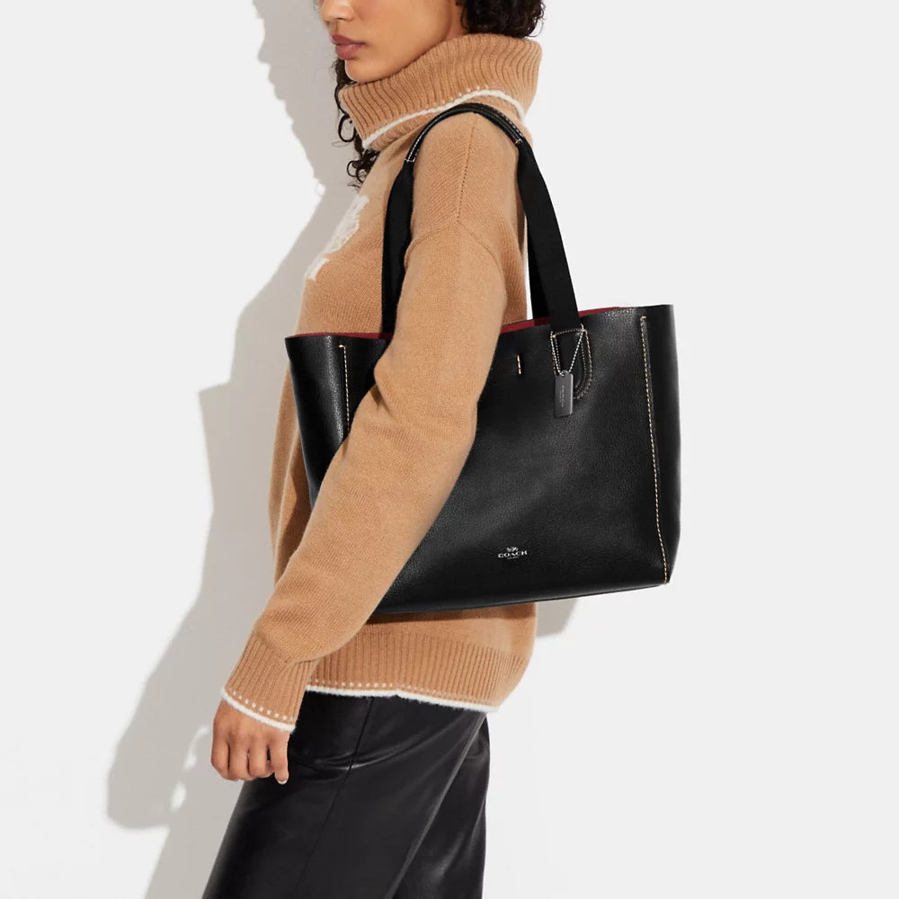 Coach Bag Malaysia Coach Derby Tote in Silver Black 58660