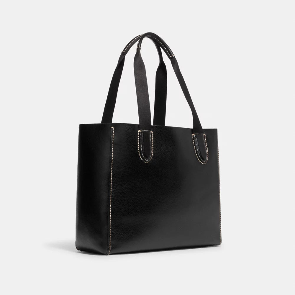 Coach black derby outlet tote