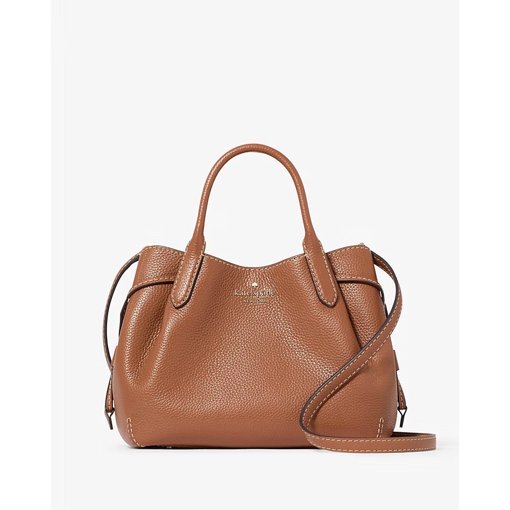 [INCOMING ETA 30 DAYS] Kate Spade Dumpling Pick Stitch Small Triple Compartment Satchel in Warm Gingerbread (KM140)