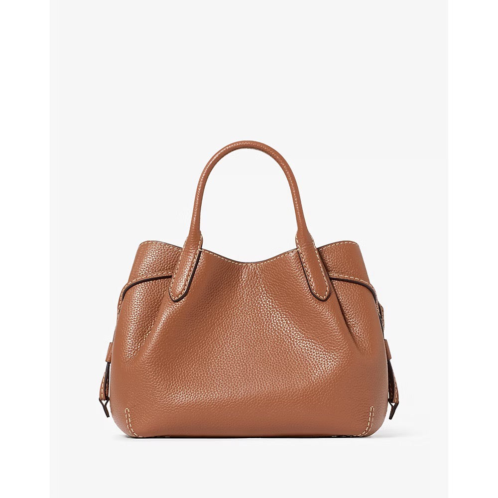[INCOMING ETA 30 DAYS] Kate Spade Dumpling Pick Stitch Small Triple Compartment Satchel in Warm Gingerbread (KM140)