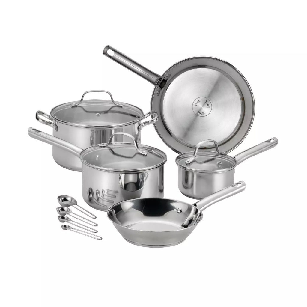 T-Fal Performa Stainless Steel Cookware, 14pc Set, Silver