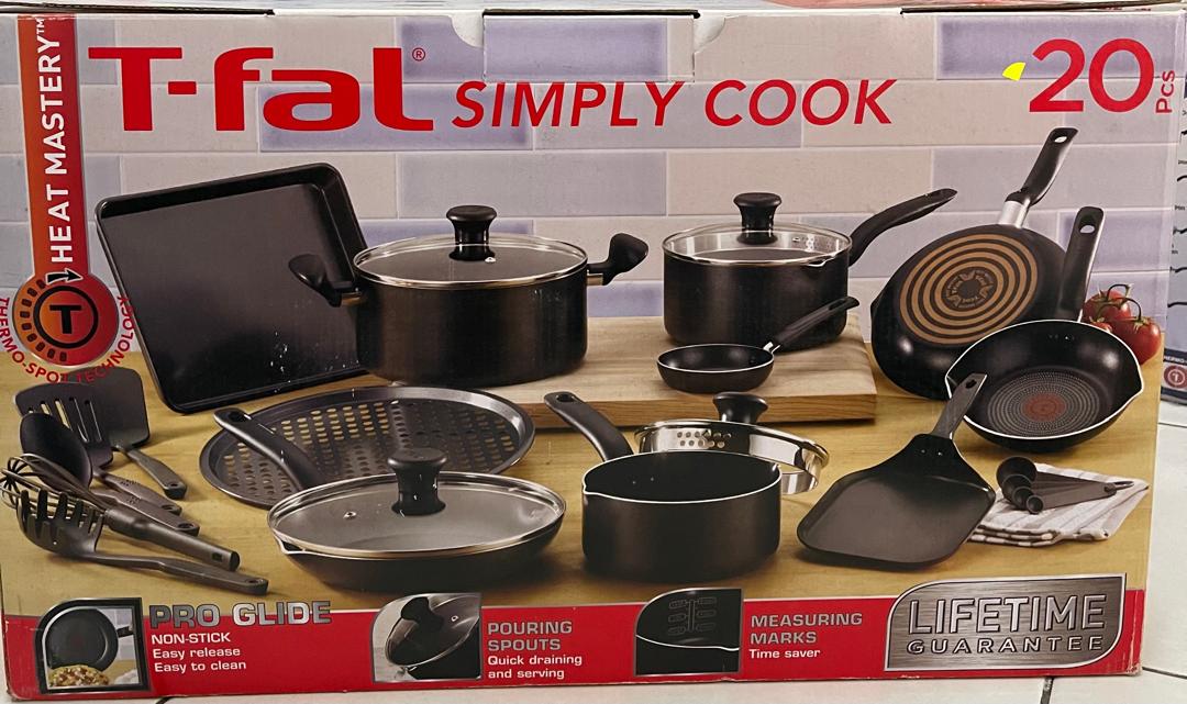 ULS SEA [DEFECT][READY STOCK ETA 7 DAYS] T-fal Simply Cook 20-piece non-stick cookware set
