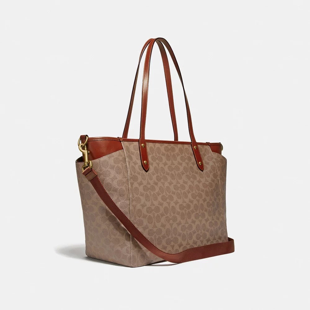Coach Baby Bag In Signature Canvas in Tan Rust (79958)