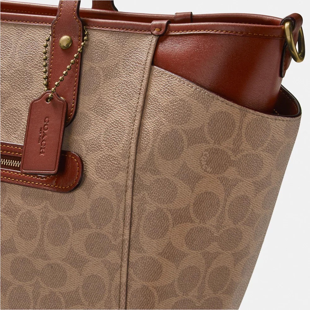 Coach Baby Bag In Signature Canvas in Tan Rust (79958)