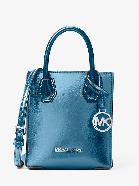 [INCOMING ETA END MARCH 2024] Michael Kors Mercer Extra-Small Patent Crossbody Bag in Teal (35H3SM9C0M)