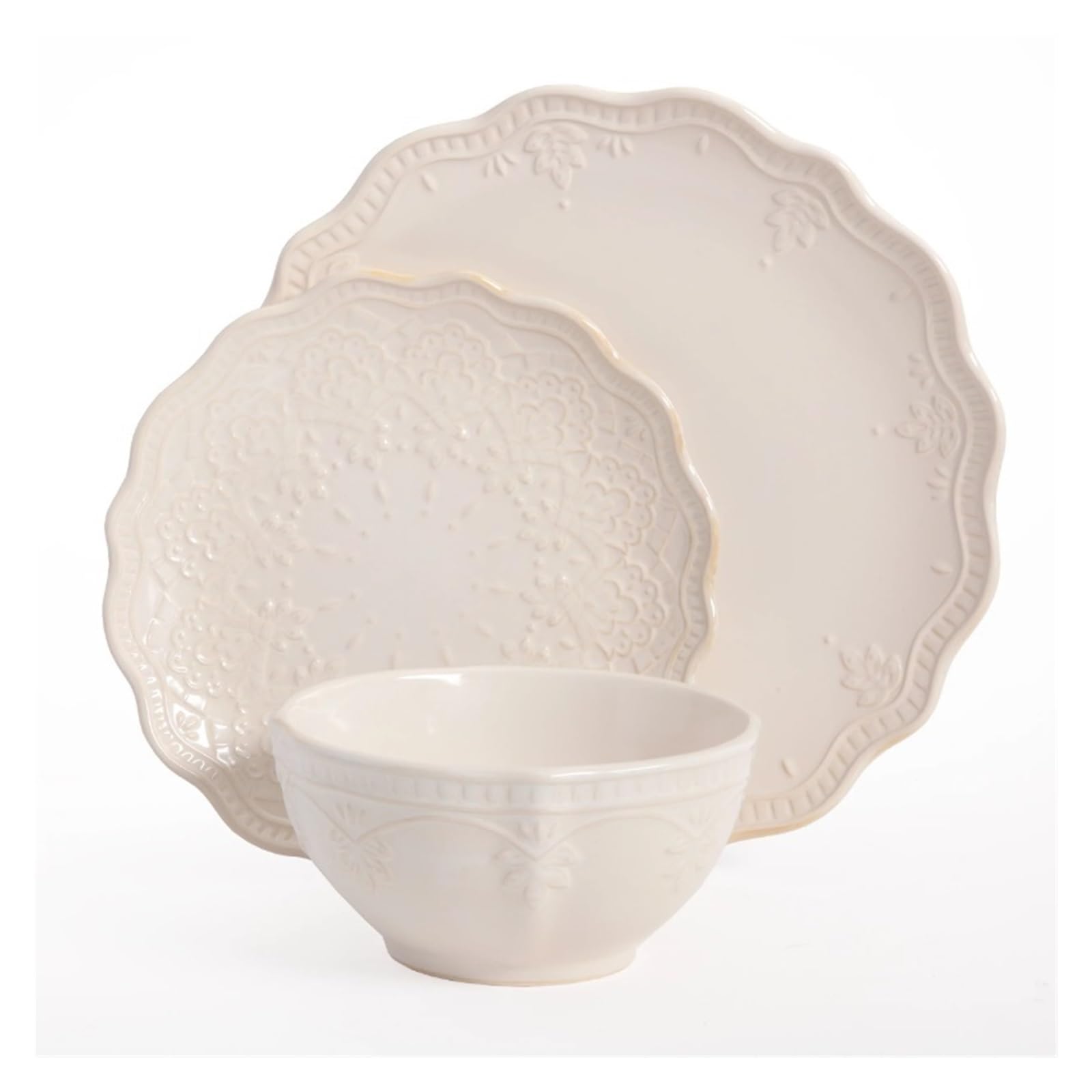 [READY STOCK ETA 7 DAYS] The Pioneer Woman Farmhouse Lace 12-Piece Dinnerware Set