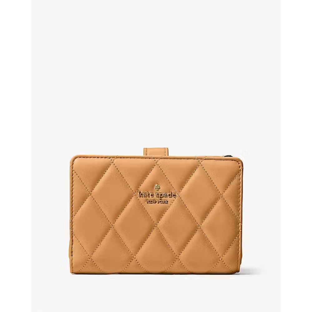 Kate Spade Carey Medium Compact Bifold Wallet in Tiramisu Mousse (KG424)