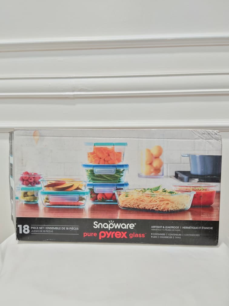 [READY STOCK MY] SNAPWARE PYREX PURE GLASS 18 PIECES