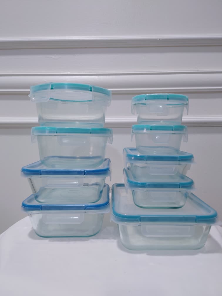 [READY STOCK MY] SNAPWARE PYREX PURE GLASS 18 PIECES