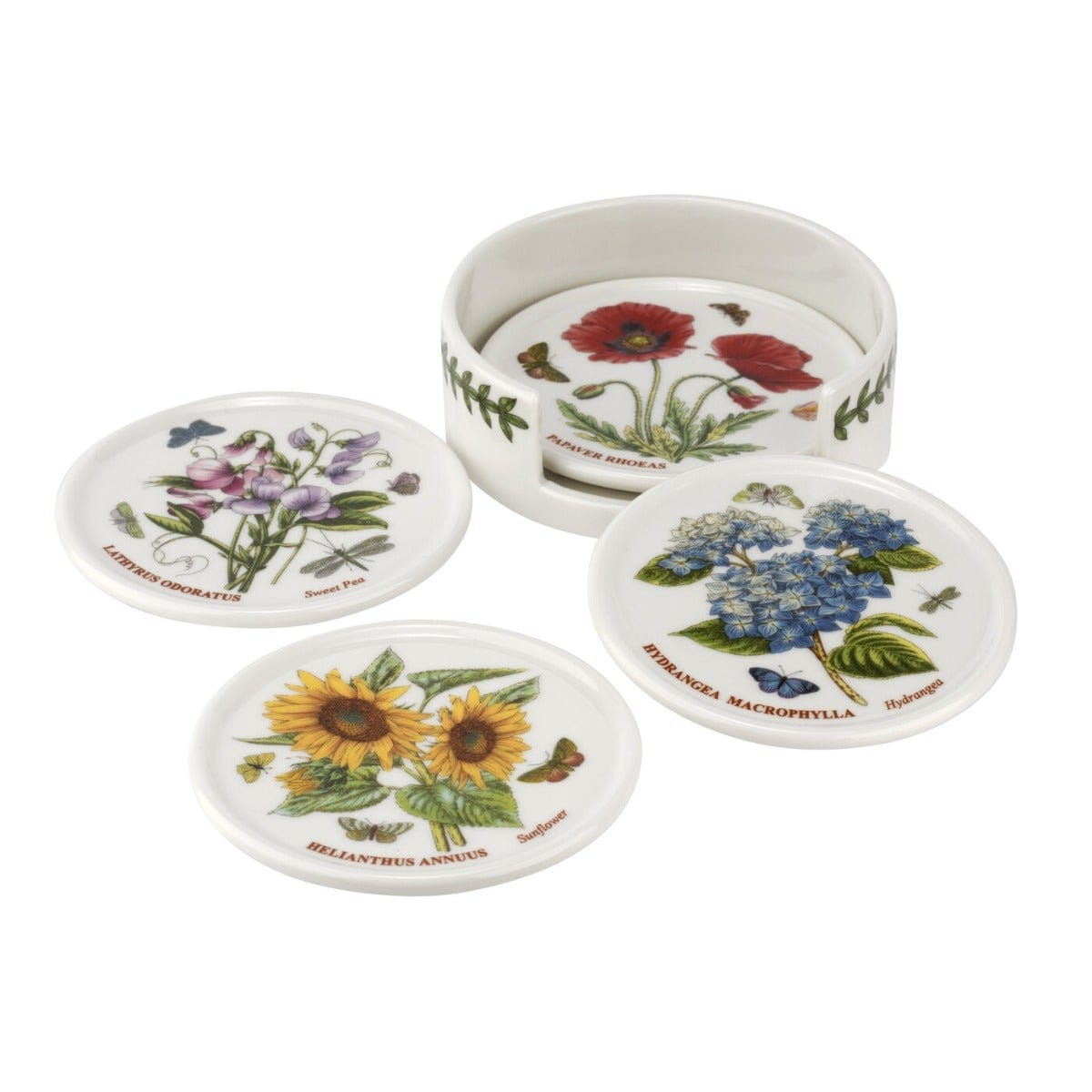 [READY STOCK MY] PORTMEIRION BOTANIC GARDEN COASTER SET WITH HOLDER