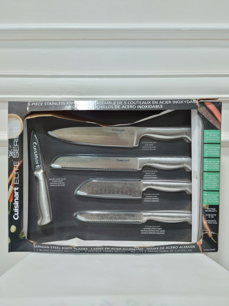 [READY STOCK MY] CUISINART ELITE SERIES 5 PIECE STAINLESS KNIFE SET