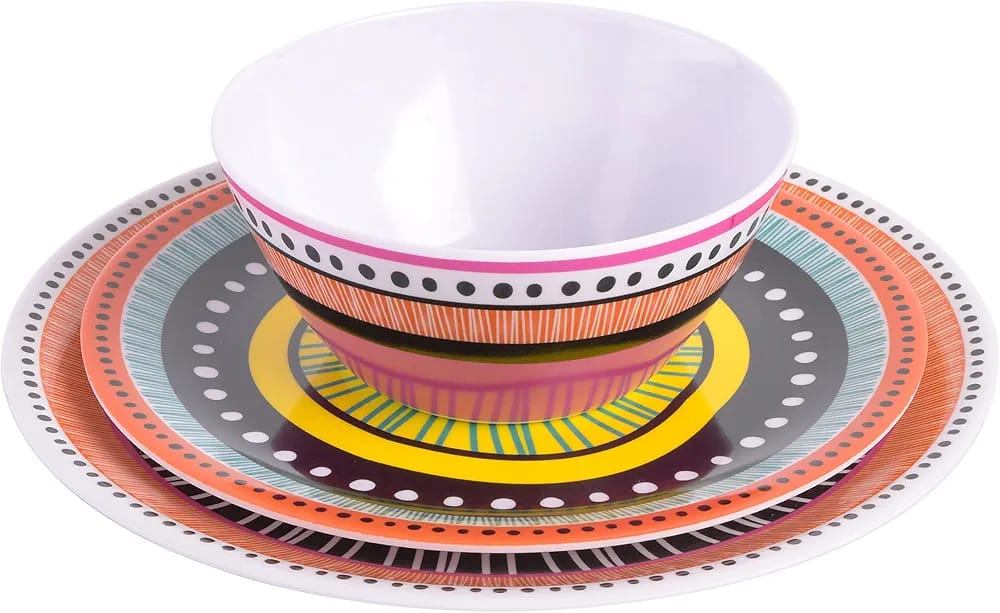[READY STOCK MY] GIBSON HOME MELAMINE DINNERWARE SET 12 PCS