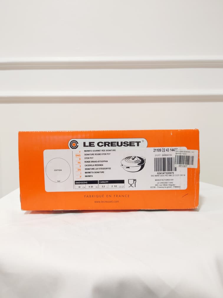 [READY STOCK MY] LE CREUSET SIGNATURE COTTON SOUP POT WITH LID 2.5QT CAST IRON
