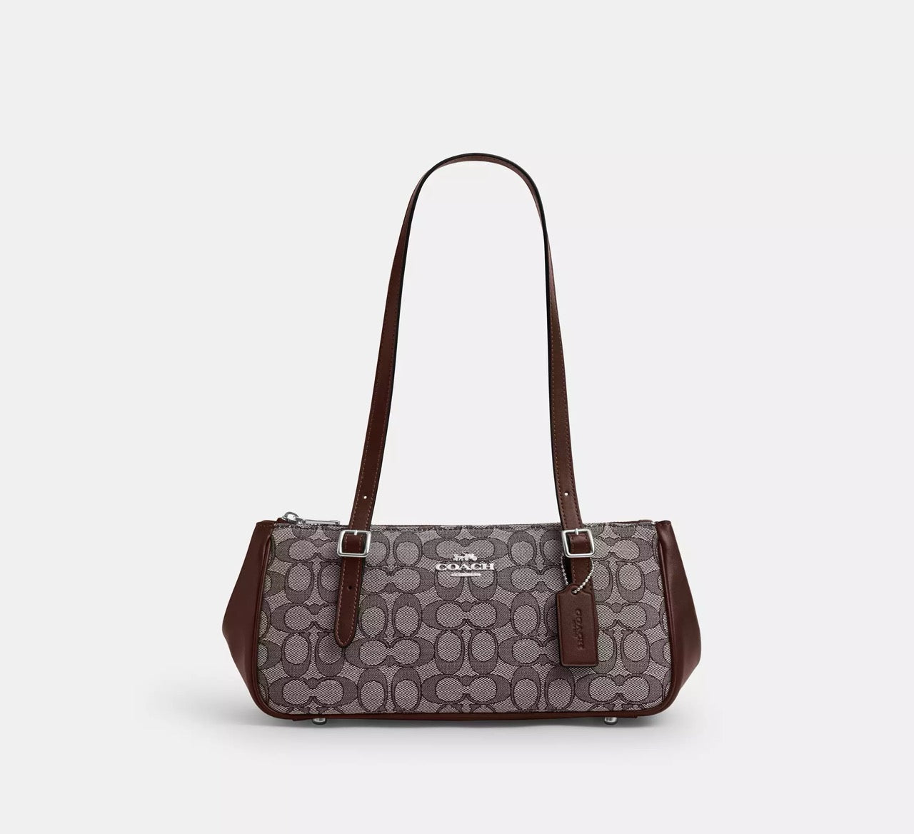 [READY STOCK MY] COACH Asher Shoulder Bag In Signature Jacquard in Oak/Maple (SHW)(CBJ03)