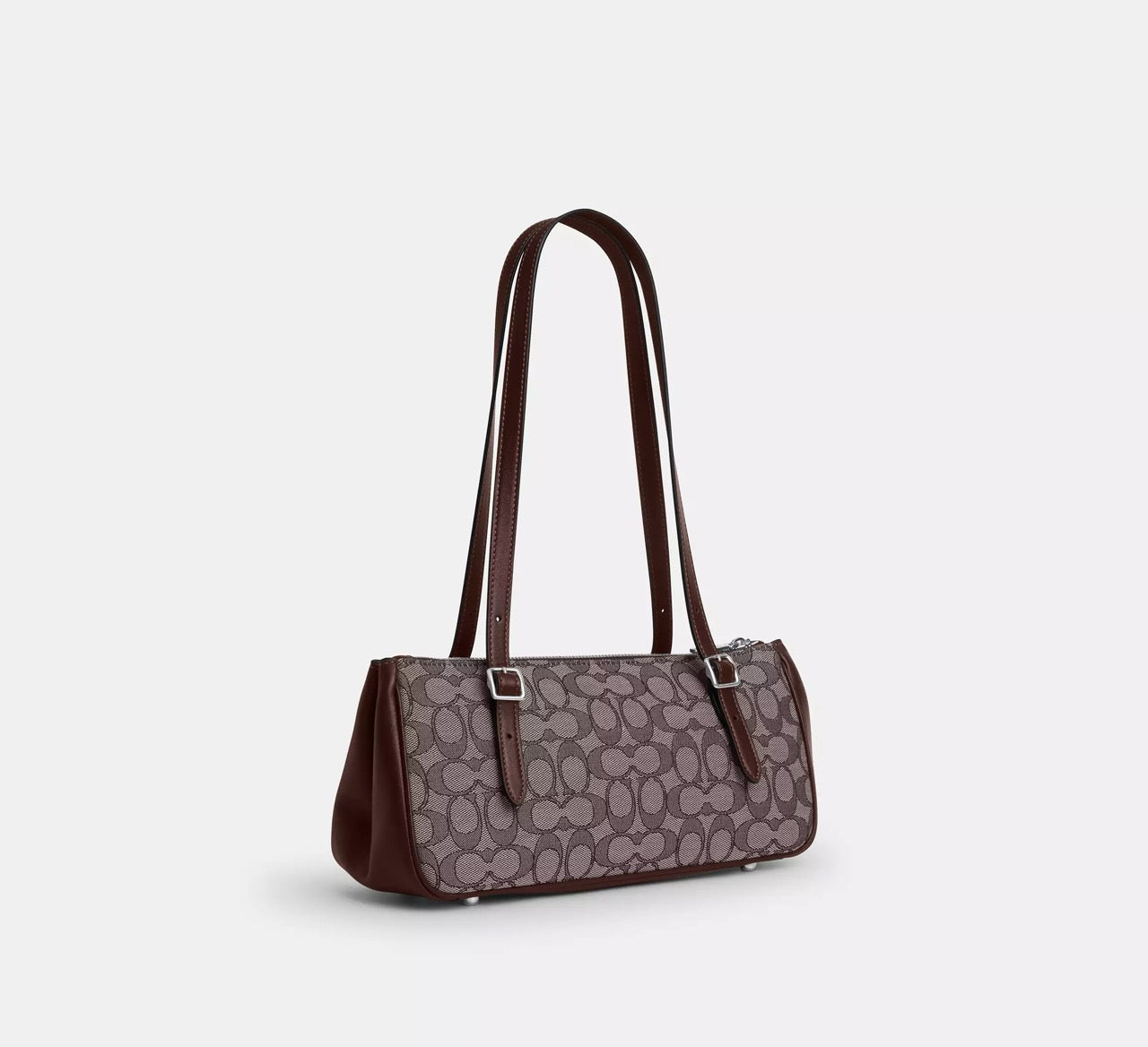 [READY STOCK MY] COACH Asher Shoulder Bag In Signature Jacquard in Oak/Maple (SHW)(CBJ03)