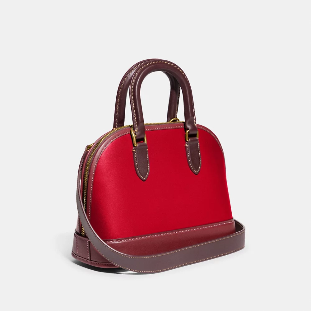 C0ACH Revel Bag In Colorblock in Bold Red Multi (CC412)