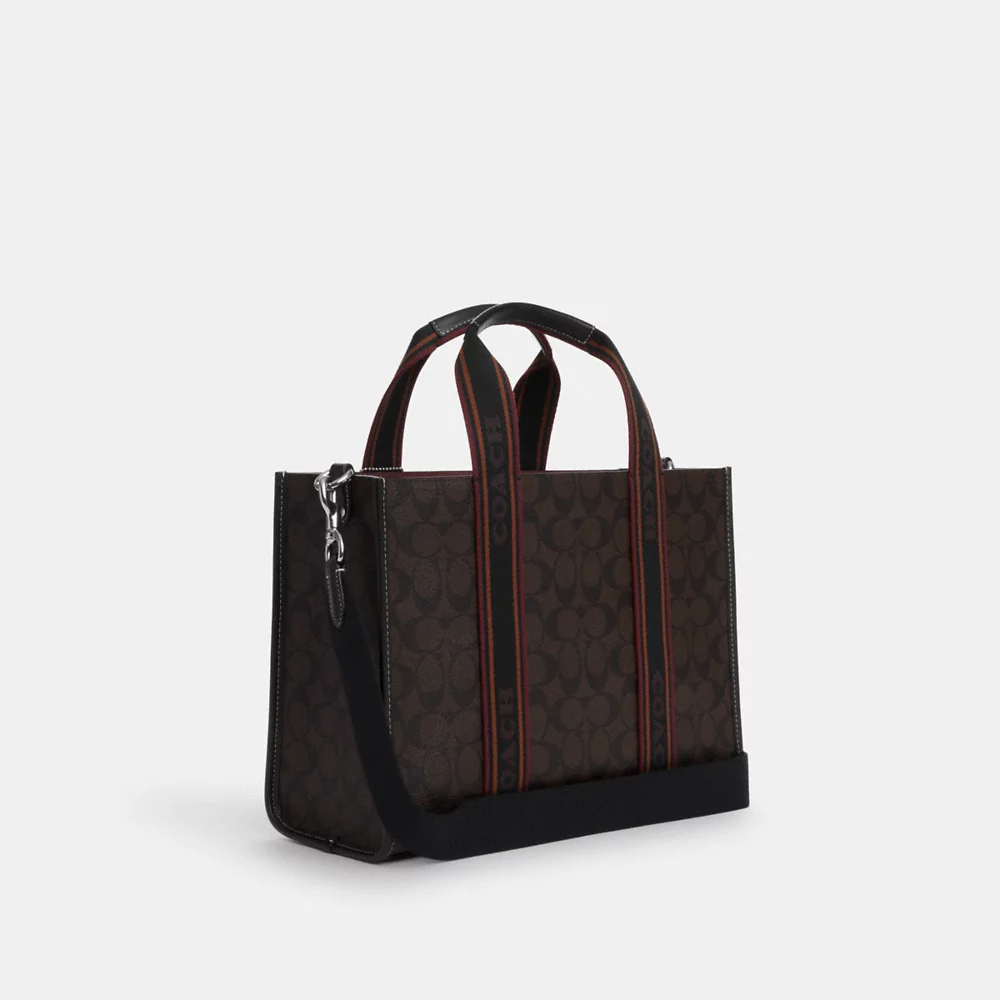 COACH Smith Tote Bag Signature Canvas In Brown Multi (CN058)