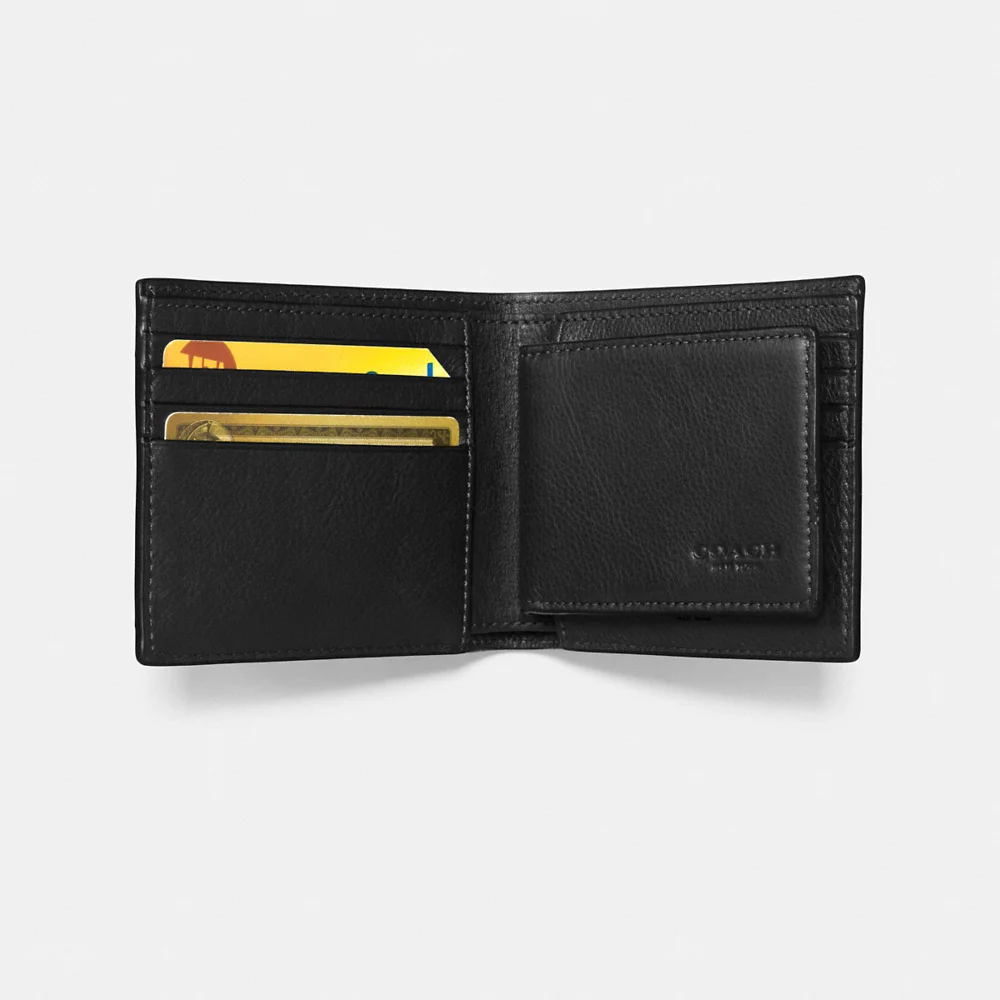 C0ACH Men 3 In 1 Wallet in Black (CR911)