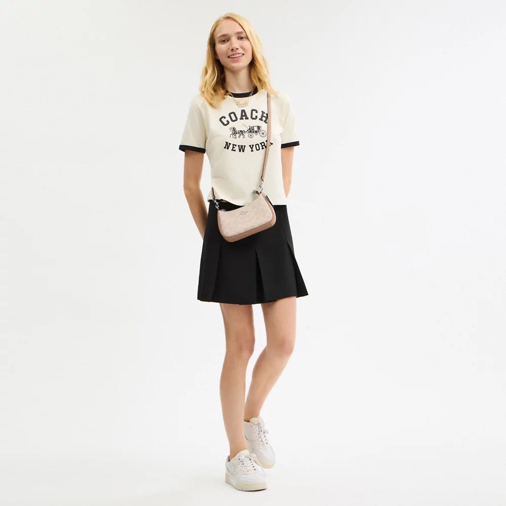 [READY STOCK MY] COACH Teri Mini Crossbody Bag In Signature Canvas in Sand/Taupe (CW323)