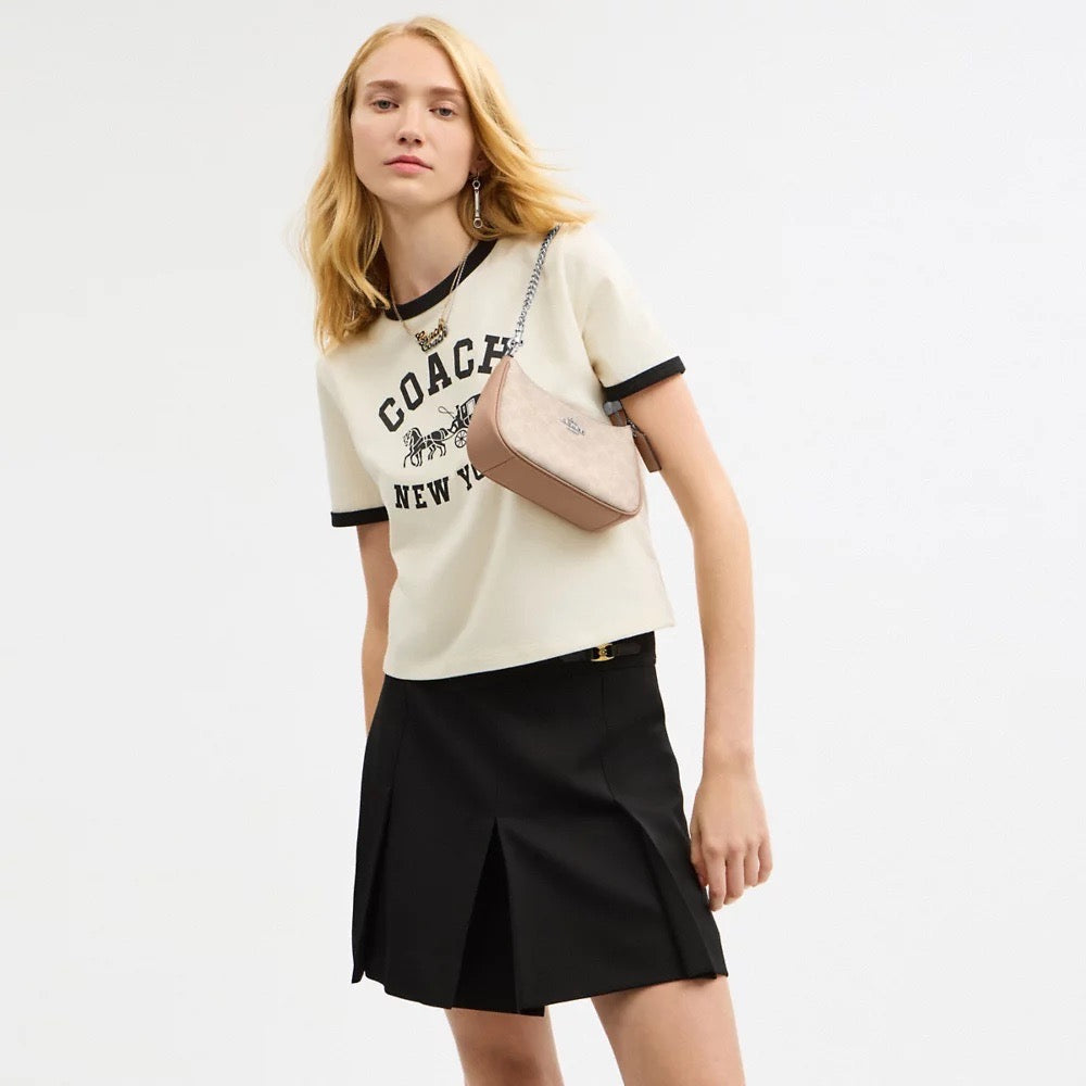 [READY STOCK MY] COACH Teri Mini Crossbody Bag In Signature Canvas in Sand/Taupe (CW323)