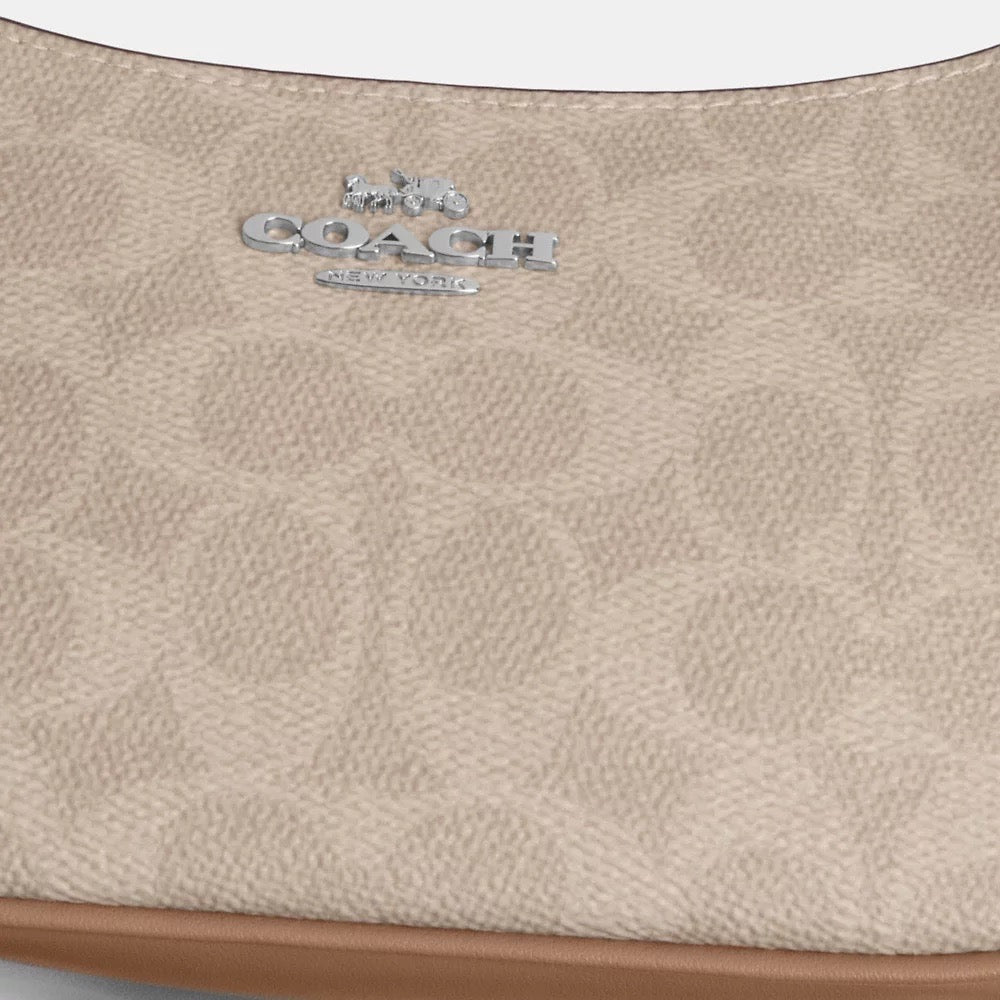 [READY STOCK MY] COACH Teri Mini Crossbody Bag In Signature Canvas in Sand/Taupe (CW323)
