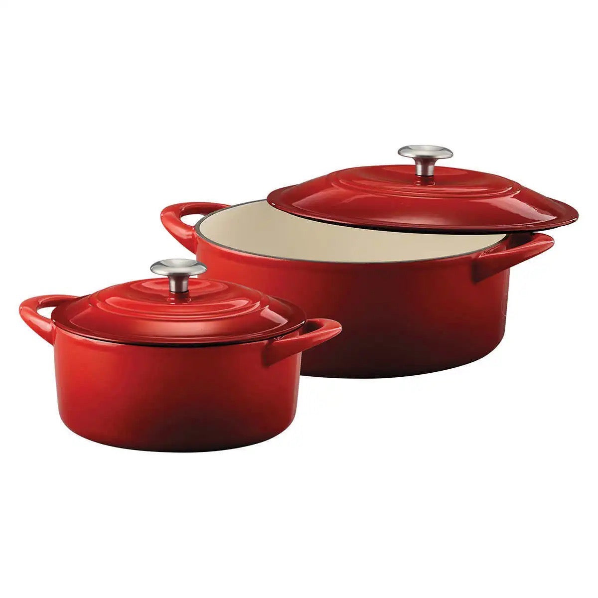 Tramontina 2 pack dutch oven in Red