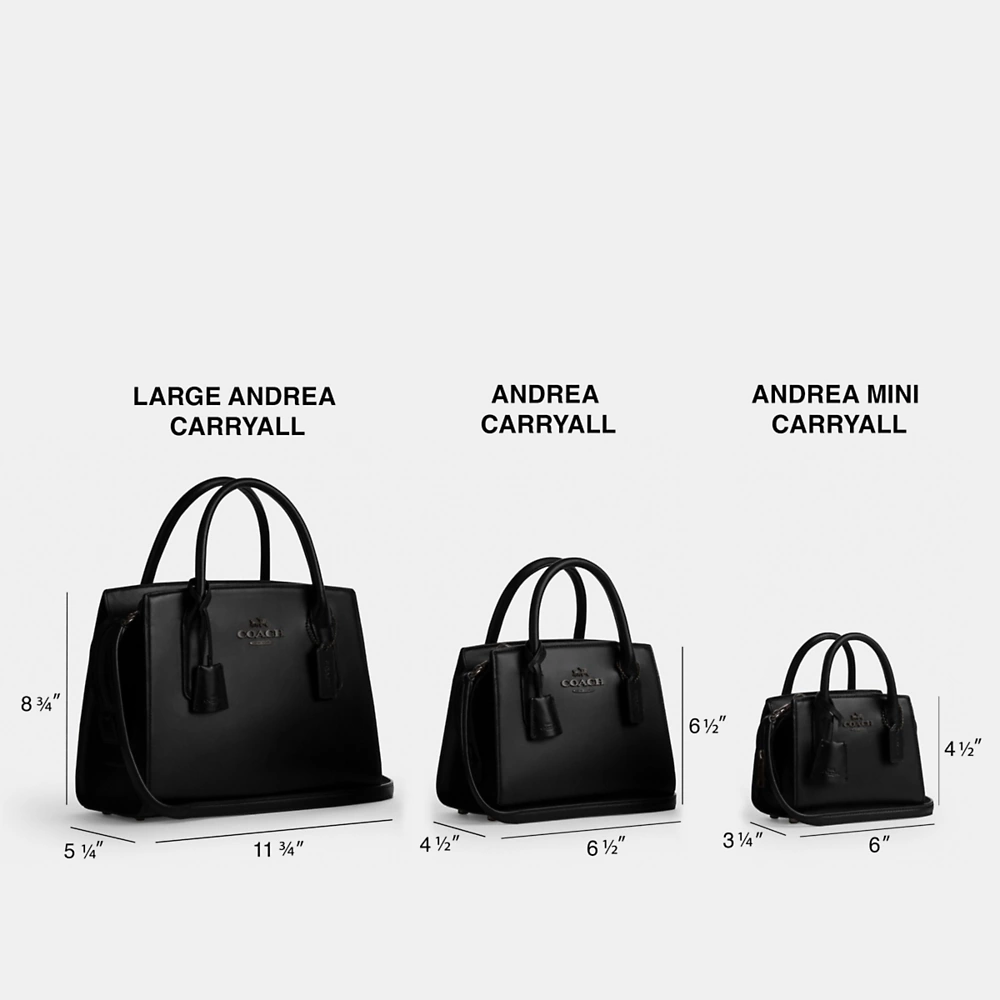 [INCOMING ETA END AUG 2024] C0ACH Andrea Carryall Bag Croc Embossed in Black (SHW) (CP081)